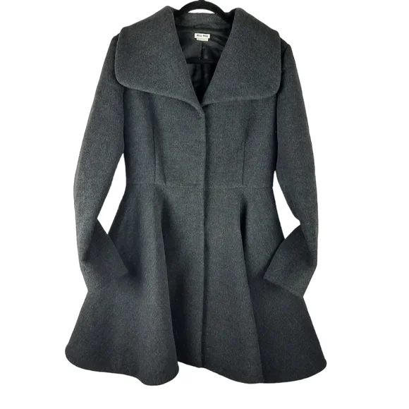 【送料&関税込】Miu Miu Dark Grey Wool Coat Miu Miu | Jackets & Coats | Miu Miu Grey Wool Long Sleeve